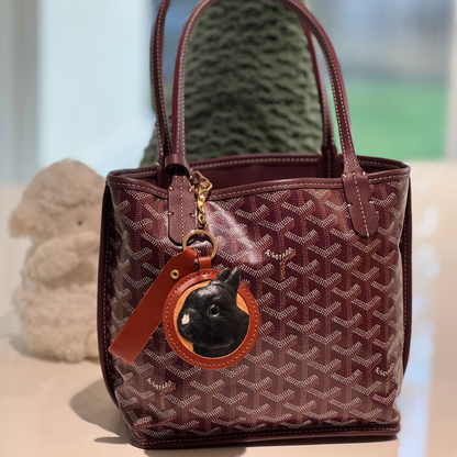 Custom Handcrafted Leather Pet Portrait Decor/ Bag Charm