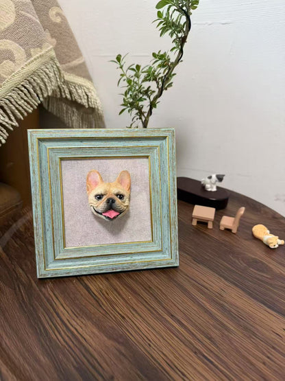 Pet Portrait Magnet  Personalized Cat & Dog Sculpture Keepsake