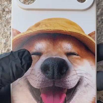 Custom Pet Portrait Phone Case with 3D Silicone Nose