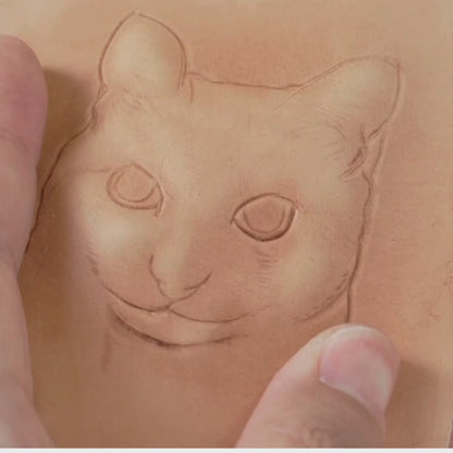 Custom Handcrafted Leather Pet Portrait Decor/ Bag Charm